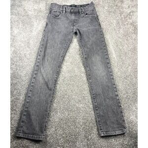 RVCA Boys' Daggers Slim Straight Leg Black Denim Jeans‎ Size 25 measures 24x26
